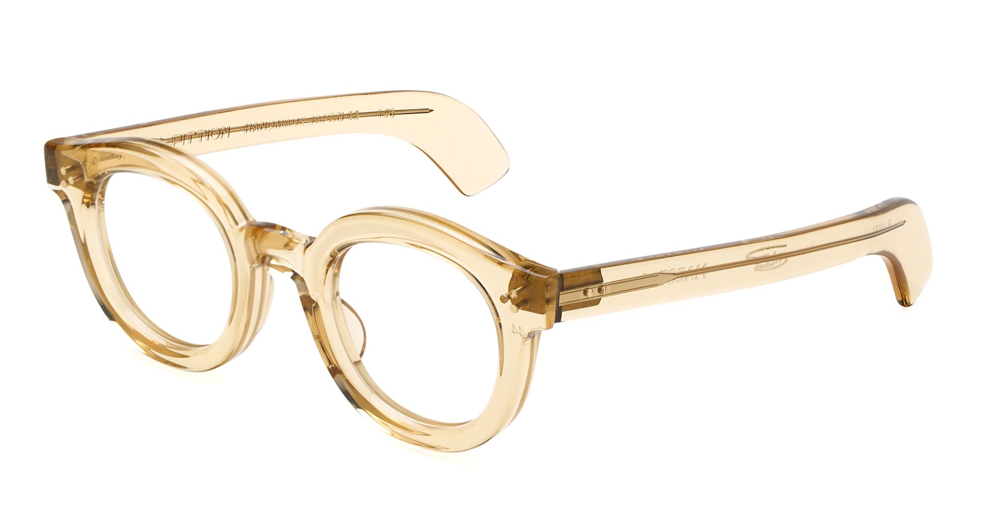Ottica Mondello Roma - Max Pittion - MXPL-006G - MAESTRO 42 X 26 - DUSTY CHAMPAGNE RX - Acetate - shape Panto - Tortoise - EYEWEAR - EYEGLASSES - Unisex,Uomo,Donna,Women,Men - lens Clear - Made In Japan