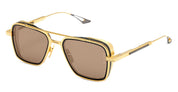 Ottica Mondello Roma - DITA - DES008-A-05 - EPILUXURY 8 - 22K GOLD PLATED / MATTE BLACK - Acetate, titanium - shape Navigator - gold, black - EYEWEAR - SUNGLASSES - Unisex,Uomo,Donna,Women,Men - lens Brown - Made In Japan