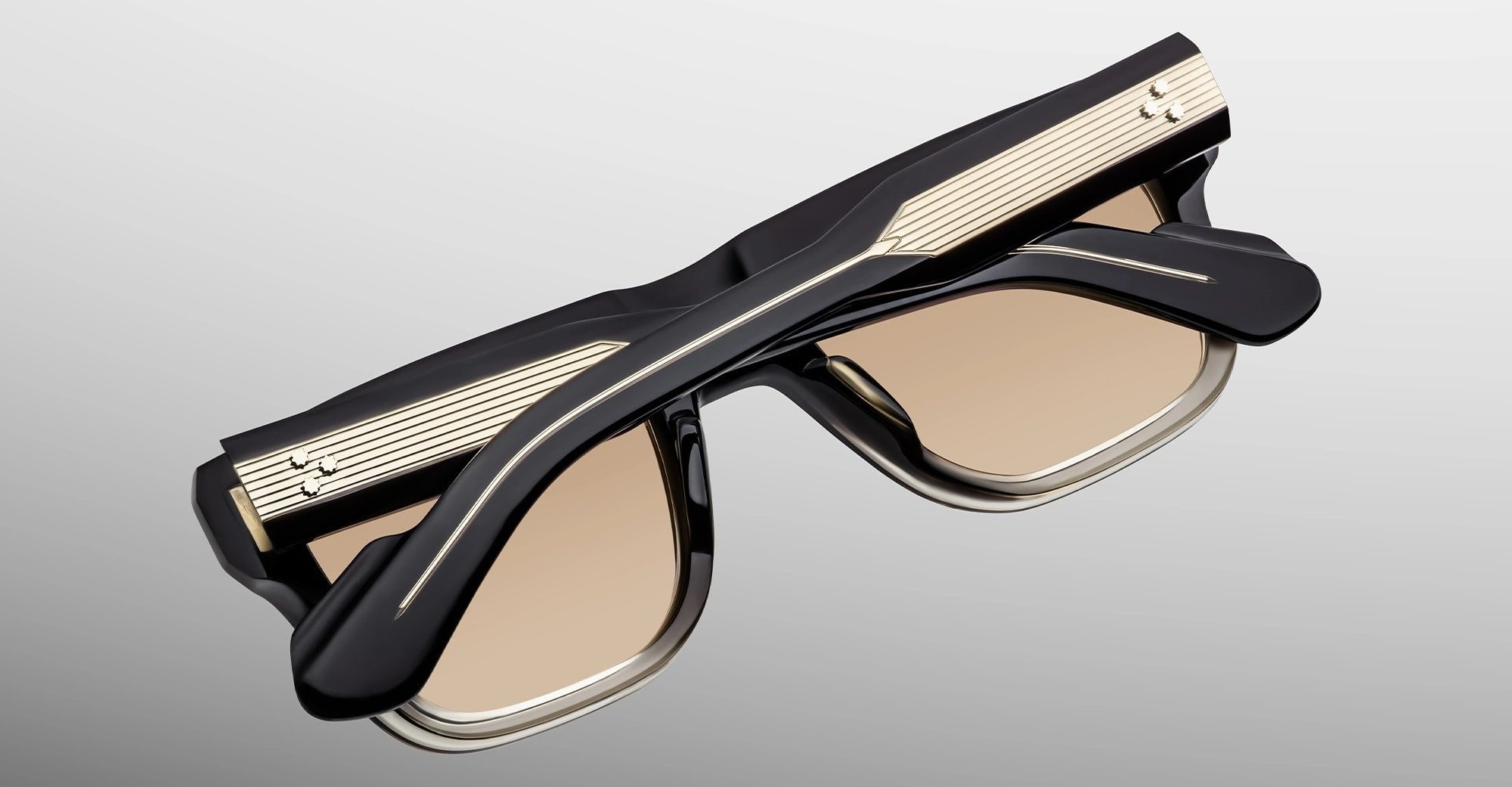 Ottica Mondello Roma - Jacques Marie Mage - JMMMI-3R - MISHIMA - BLACK FADE - Acetate - shape Rectangular - Black - EYEWEAR - SUNGLASSES - Unisex,Uomo,Donna,Women,Men - lens yellow - Made In Japan