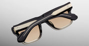 Ottica Mondello Roma - Jacques Marie Mage - JMMMI-3R - MISHIMA - BLACK FADE - Acetate - shape Rectangular - Black - EYEWEAR - SUNGLASSES - Unisex,Uomo,Donna,Women,Men - lens yellow - Made In Japan