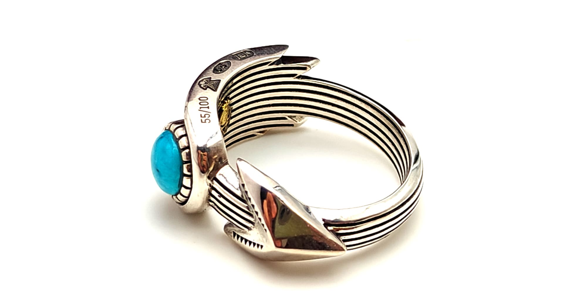Ottica Mondello Roma - Jacques Marie Mage - JMM-RNA-4B-1A-9 - LAST FRONTIER V - NATRONA RING - SILVER - 9 - silver - shape Ring - Silver - ACCESSORI - ACCESSORIES - Uomo,Men - lens  - Made In U.S.A.