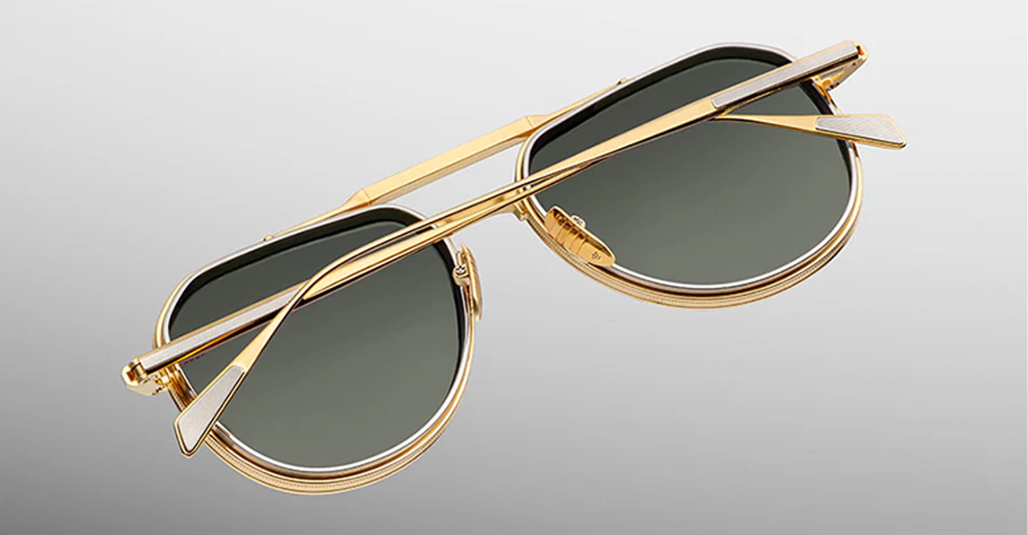 Ottica Mondello Roma - Jacques Marie Mage - JMMMD-12M - COMMANDER - MUSKET - Titanium - shape Pilot - Gold - EYEWEAR - SUNGLASSES - Unisex,Uomo,Donna,Women,Men - lens Green - Made In Japan