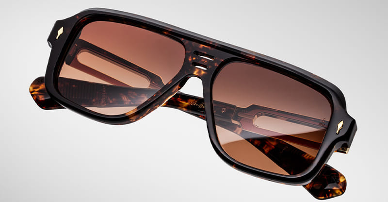 Ottica Mondello Roma - Jacques Marie Mage - JMMGG-6D - FUGUE - AGAR - Acetate, titanium - shape Navigator - brown - EYEWEAR - SUNGLASSES - Uomo,Men - lens Gradient brown - Made In Japan