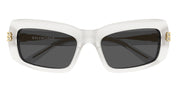 Ottica Mondello Roma - Balenciaga - BB0432S-003 - BB0432S-003 - WHITE - Recycled acetate - shape Rectangular - White - EYEWEAR - SUNGLASSES - Donna,Women - lens Grey - Made In Japan