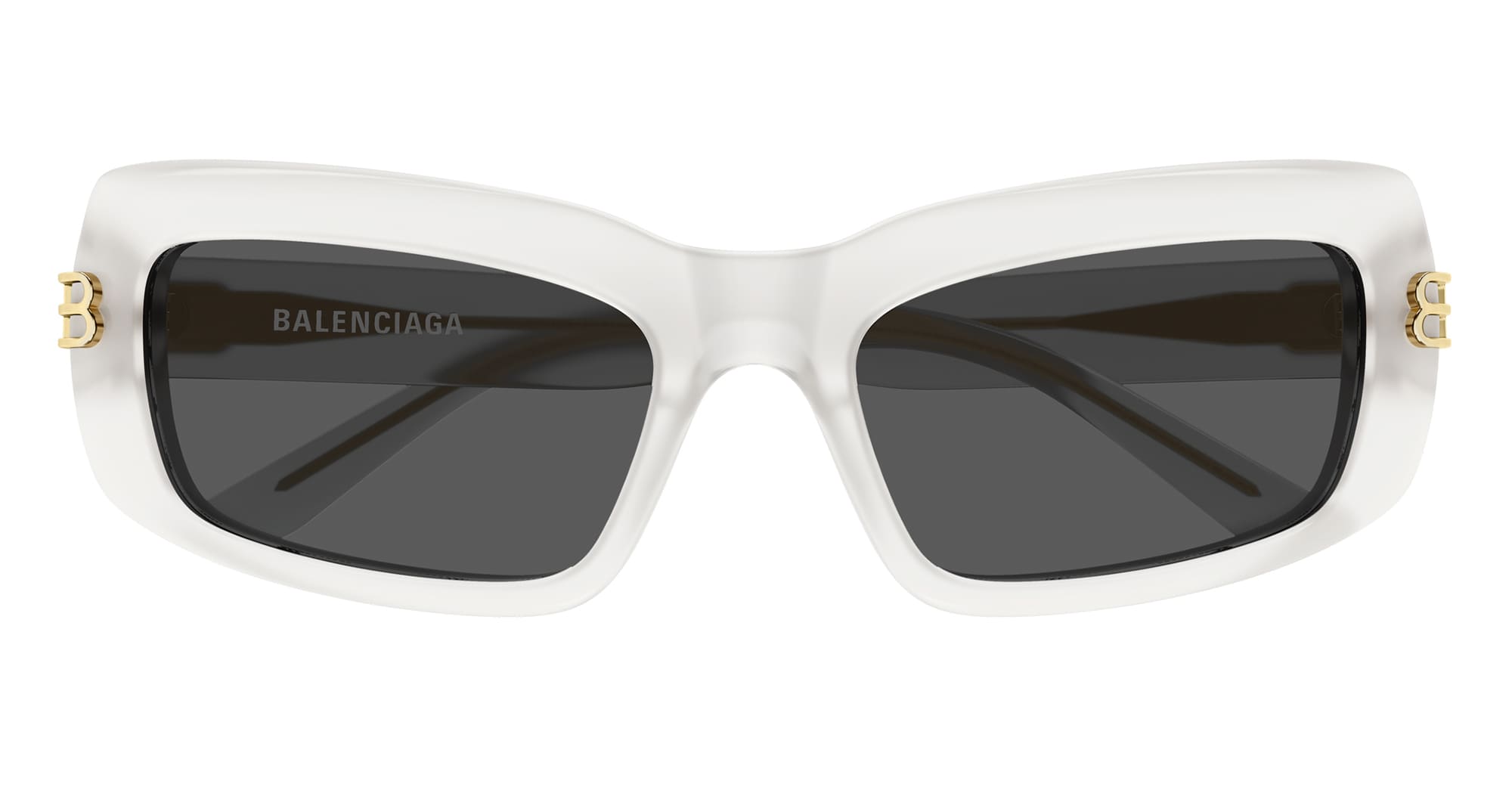Ottica Mondello Roma - Balenciaga - BB0432S-003 - BB0432S-003 - WHITE - Recycled acetate - shape Rectangular - White - EYEWEAR - SUNGLASSES - Donna,Women - lens Grey - Made In Japan