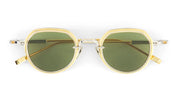 Ottica Mondello Roma - Sato - Belel-II-P-YG-1 - BELEL II - Platinum / Yellow Gold - Titanium - shape Round - silver, gold - EYEWEAR - SUNGLASSES - Unisex,Uomo,Donna,Women,Men - lens Green - Made In Japan
