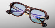 Ottica Mondello Roma - Jacques Marie Mage - JMMTAM-5C - TAMERLIS - ARGYLE - Acetate - shape Squared - Havana - EYEWEAR - SUNGLASSES - Unisex,Uomo,Donna,Women,Men - lens Blue - Made In Japan