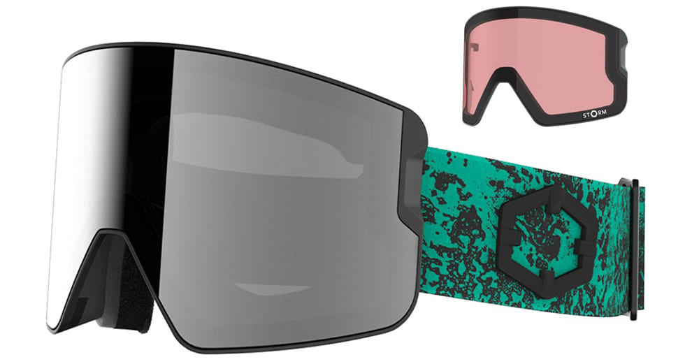  SILVER LENS LARGE - nylon - shape Mask - green - EYEWEAR - GOGGLES - Unisex,Uomo,Donna,Women,Men - lens silver - Made In Italy