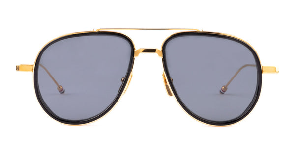 Thom Browne Aviator - 18k gold plated / shiny black – Mondello 1962