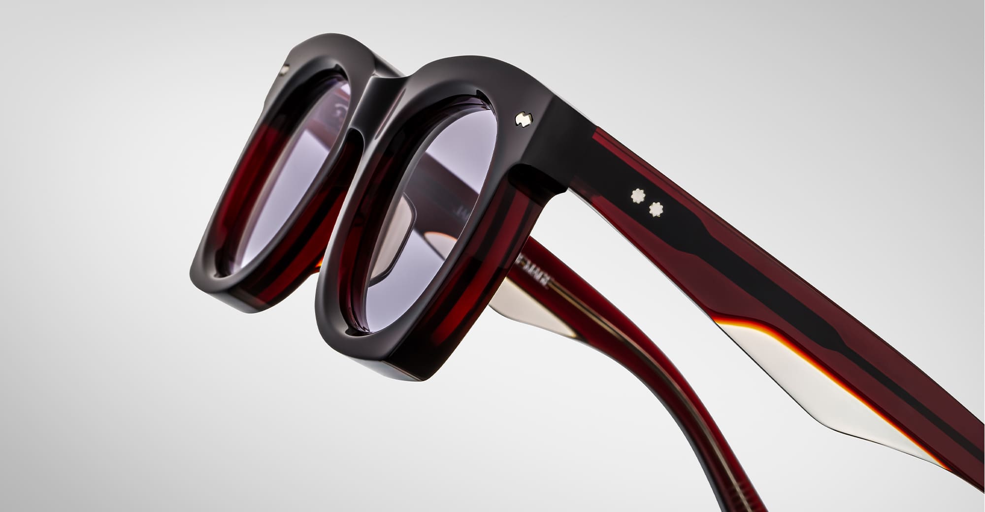 Ottica Mondello Roma - Jacques Marie Mage - JMMAV-14N - AVA - CHERRY - Acetate - shape Round - red - EYEWEAR - SUNGLASSES - Unisex,Uomo,Donna,Women,Men - lens lavender - Made In Japan