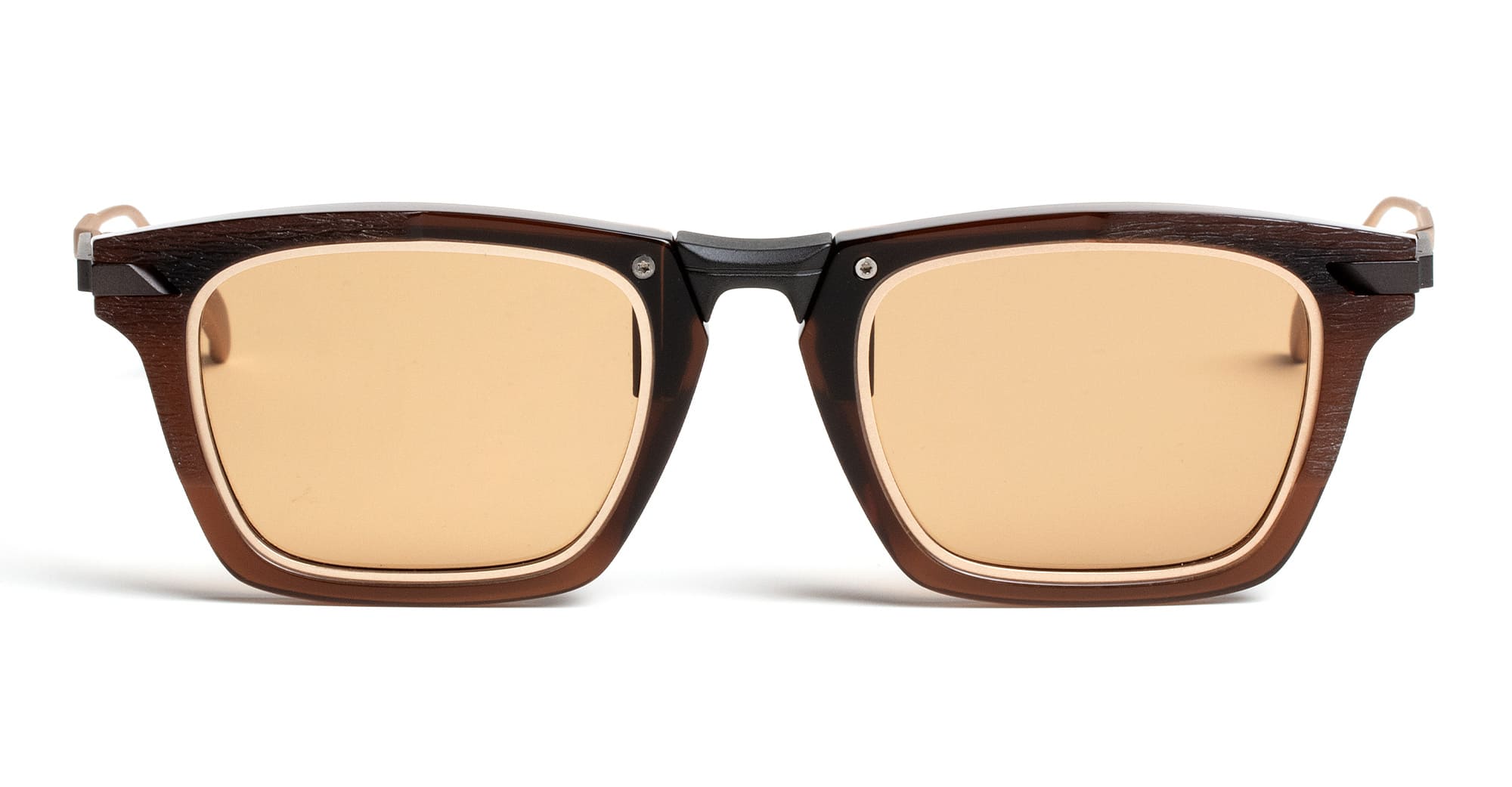 Ottica Mondello Roma - Movitra - LT02E BROWN S - LT02E Brown / Light Brown Lens - Acetate, metal - shape Rectangular - brown - EYEWEAR - SUNGLASSES - Uomo,Men - lens light brown - Made In Italy
