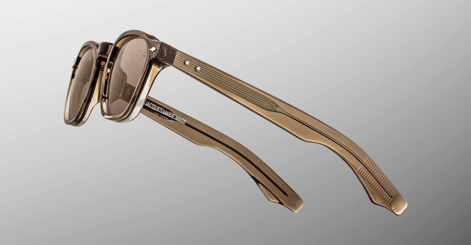Ottica Mondello Roma - Jacques Marie Mage - JMMZPX-B10 - ZEPHIRIN 47 - LESCOT - Acetate - shape Squared - grey - EYEWEAR - SUNGLASSES - Unisex,Uomo,Donna,Women,Men - lens Brown - Made In Japan