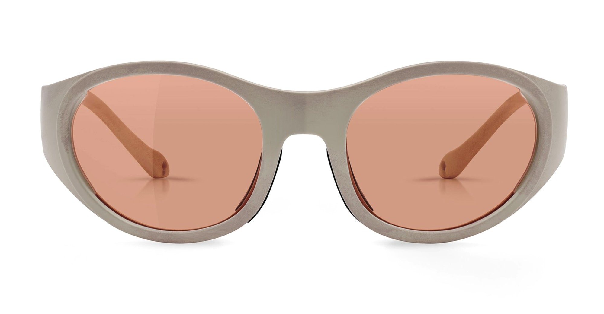  VZUM SALMON - Tr90 - shape oval - grey - EYEWEAR - SUNGLASSES - Unisex,Uomo,Donna,Women,Men - lens Pink - Made In Italy