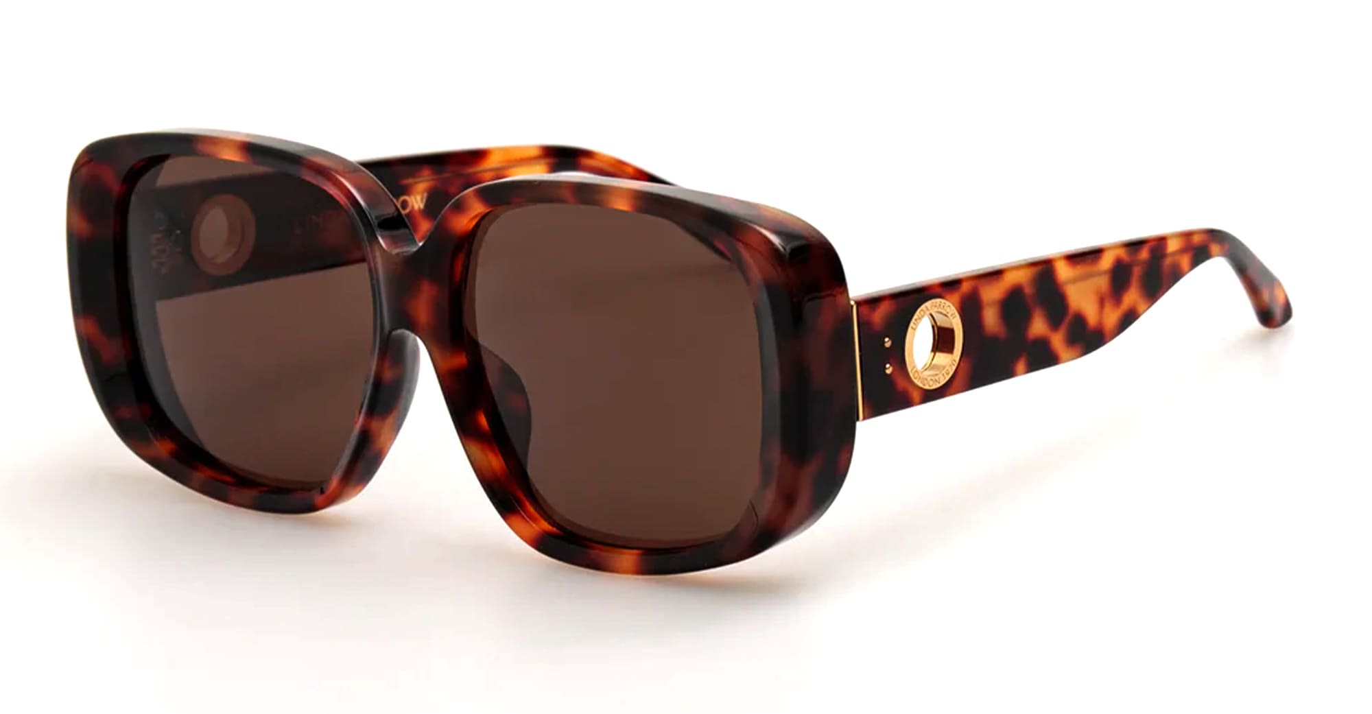 Ottica Mondello Roma - LINDA FARROW - LFL1529C2SUN - ASTRID - T-SHELL - Acetate - shape Squared - Tortoise - EYEWEAR - SUNGLASSES - Donna,Women - lens Brown - Made In Japan
