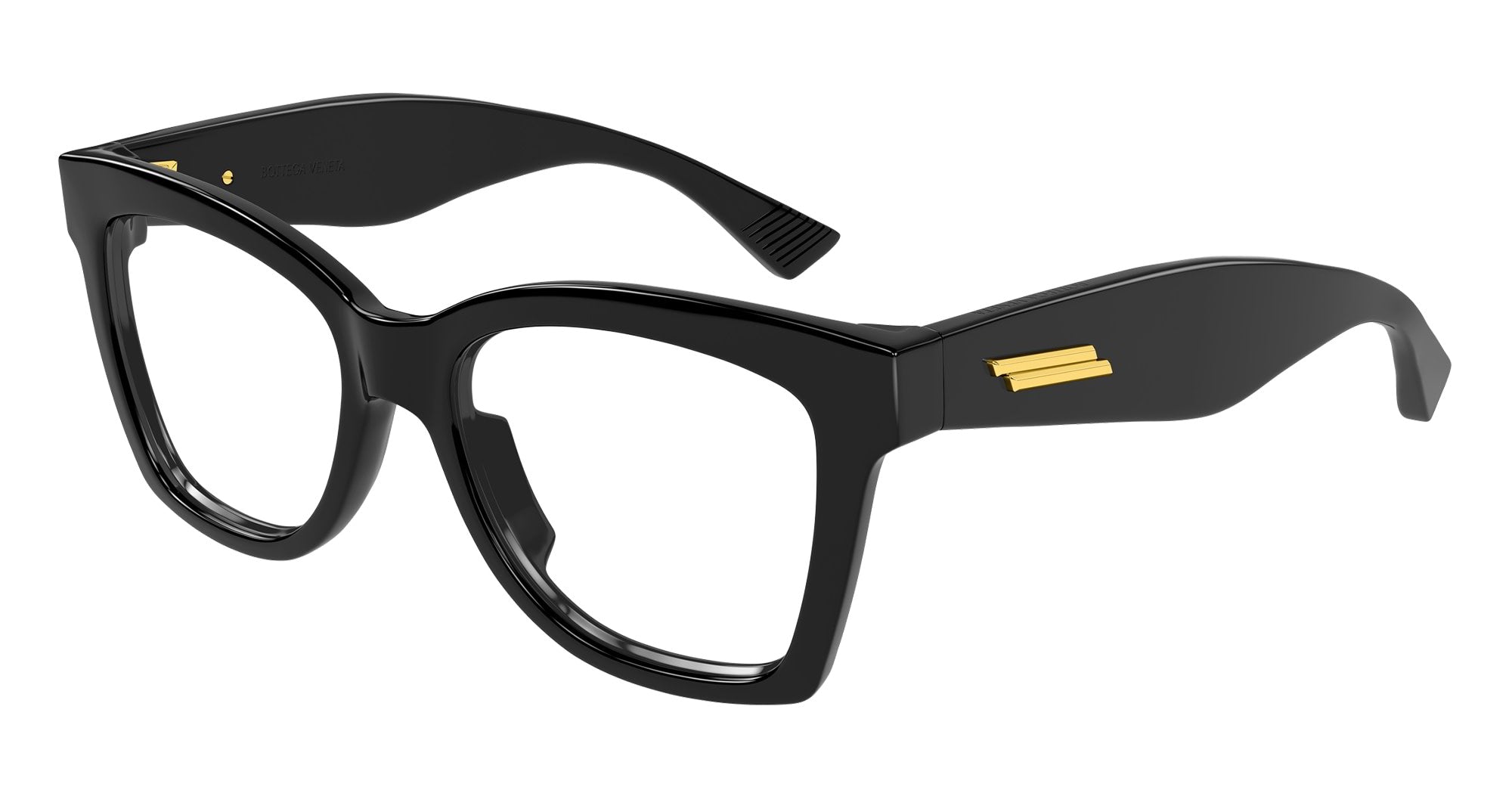 Ottica Mondello Roma - Bottega Veneta - BV1459O-001 - BV1459O-001 - BLACK RX - Acetate - shape Squared - Black - EYEWEAR - EYEGLASSES - Donna,Women - lens Clear - Made In Italy