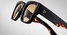 Ottica Mondello Roma - Jacques Marie Mage - JMMEZ-15A - ENZO - NOIR 15 - Acetate - shape Squared - Black - EYEWEAR - SUNGLASSES - Uomo,Men - lens orange - Made In Japan