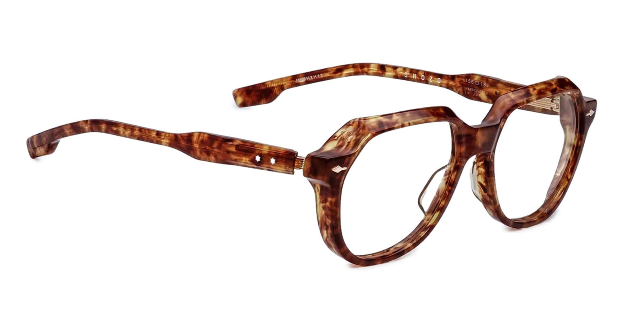 Ottica Mondello Roma - Jacques Marie Mage - JMMHZRX-H13 - SHOZO - HONEYCOMB RX - Acetate - shape Round - brown - EYEWEAR - EYEGLASSES - Unisex,Uomo,Donna,Women,Men - lens Clear - Made In Japan