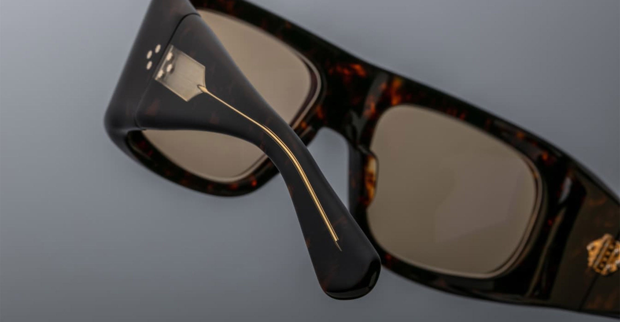 Ottica Mondello Roma - Jacques Marie Mage - JMMEN-6D - BENSON - AGAR - Acetate - shape Rectangular - Havana - EYEWEAR - SUNGLASSES - Unisex,Uomo,Donna,Women,Men - lens yellow - Made In Japan