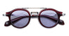 Ottica Mondello Roma - Jacques Marie Mage - J-ESN-DG-S7014N-OS - DELAGE - CHERRY - Acetate, titanium - shape Round - red, silver - EYEWEAR - SUNGLASSES - Donna,Women - lens lavender - Made In Japan