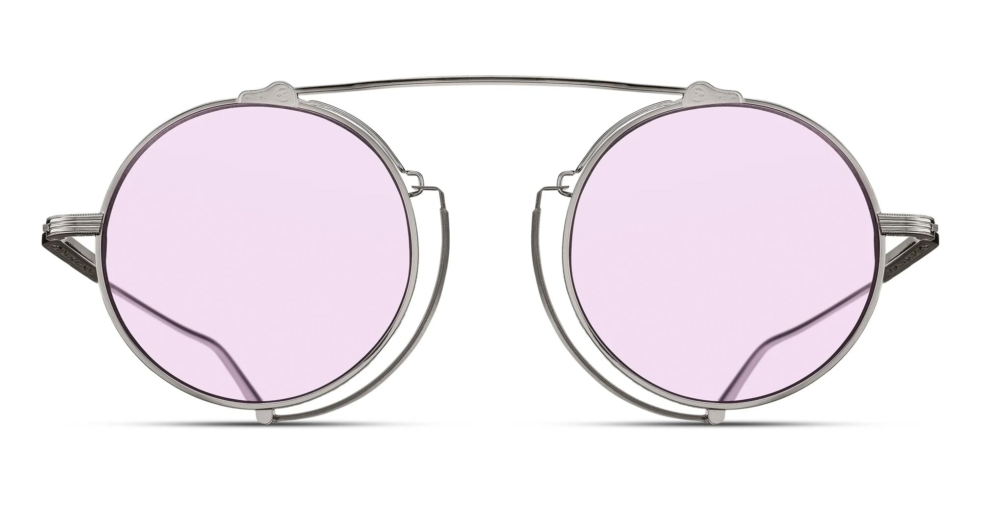 Ottica Mondello Roma - Matsuda - M3154.SG.PW.46 - M3154 - PALLADIUM WHITE / CAFE VIOLET - Titanium - shape  - Silver - EYEWEAR - SUNGLASSES - Unisex,Uomo,Donna,Women,Men - lens  - Made In Japan