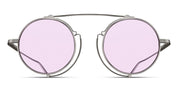 Ottica Mondello Roma - Matsuda - M3154.SG.PW.46 - M3154 - PALLADIUM WHITE / CAFE VIOLET - Titanium - shape  - Silver - EYEWEAR - SUNGLASSES - Unisex,Uomo,Donna,Women,Men - lens  - Made In Japan