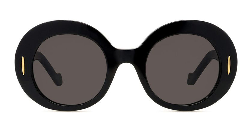 Ottica Mondello Roma - Loewe - LW40146I5001A - LW40146I - SHINY BLACK - Acetate - shape Round - Black - EYEWEAR - SUNGLASSES - Donna,Women - lens Grey - Made In Italy