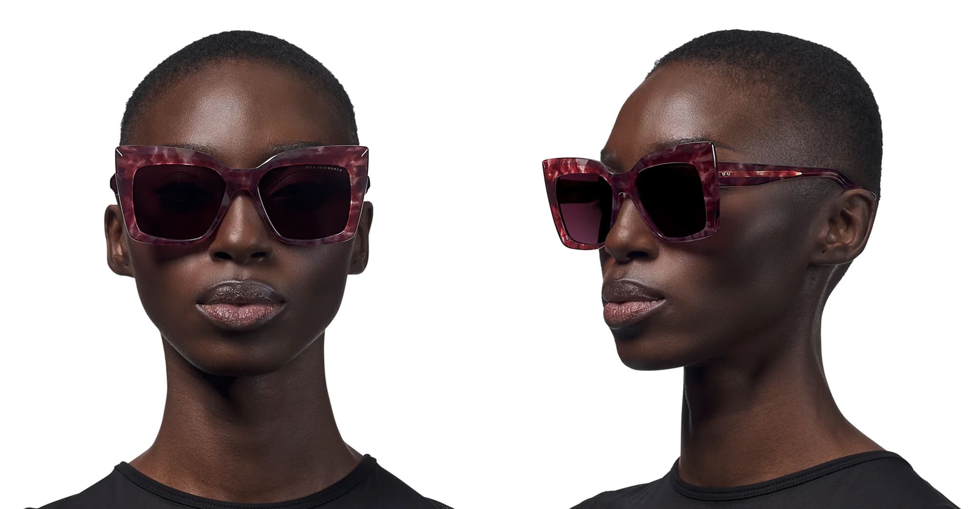 Ottica Mondello Roma - DITA - DTS704-A-05 - TELEMAKER - ROSE TORTOISE - Acetate - shape Butterfly - Tortoise - EYEWEAR - SUNGLASSES - Donna,Women - lens red - Made In Japan