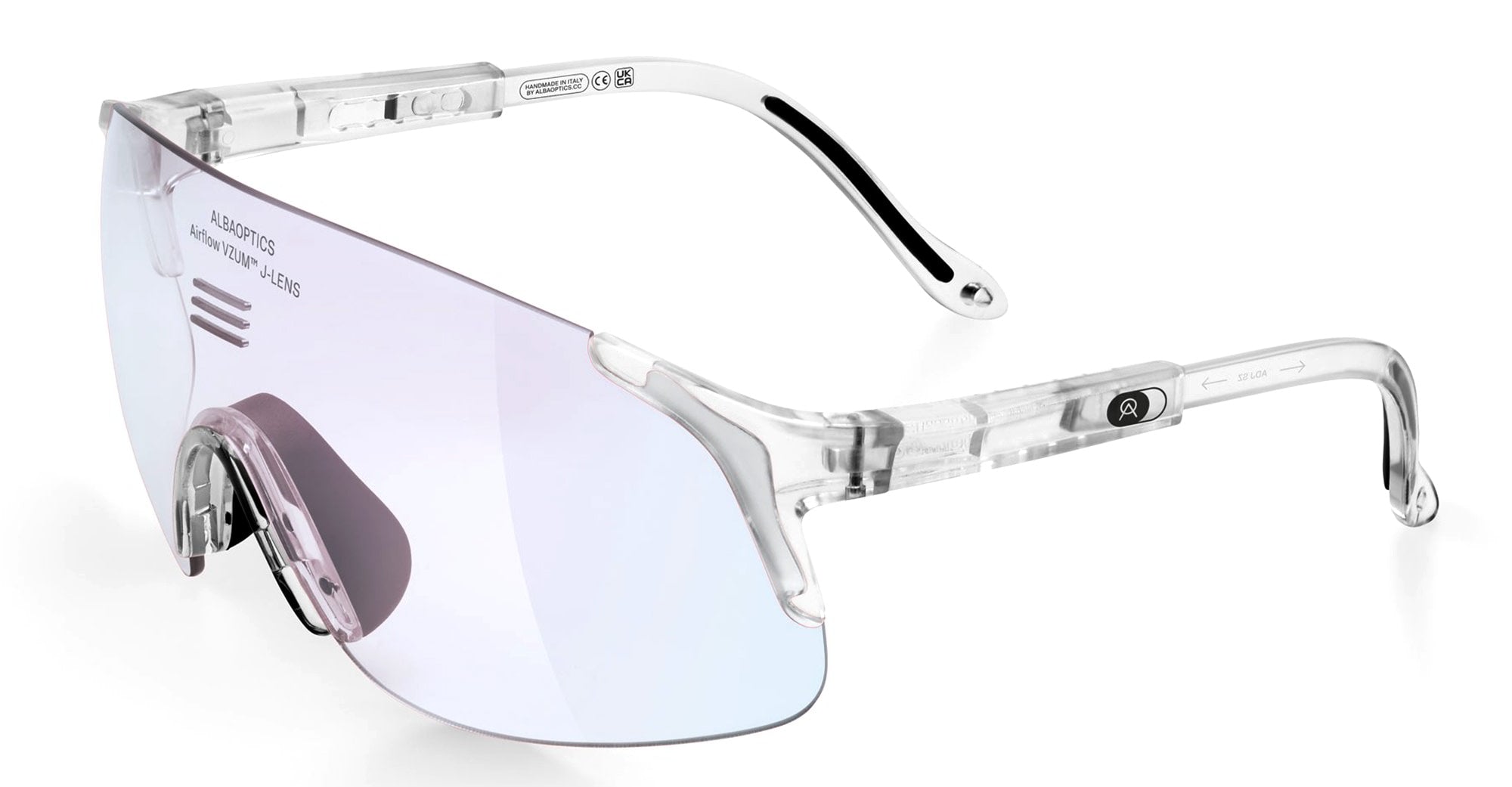 Ottica Mondello Roma - Alba Optics - 8050054518527 - JUMBO - CRYSTAL GLOSSY / VZUM F-LENS FIRE - Tr90 - shape Mask - Crystal - EYEWEAR - SUNGLASSES - Unisex,Uomo,Donna,Women,Men - lens red - Made In Italy