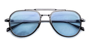 Ottica Mondello Roma - Jacques Marie Mage - JMMMD-2H - COMMANDER - ANTIQUE SILVER - Titanium - shape Pilot - Silver - EYEWEAR - SUNGLASSES - Unisex,Uomo,Donna,Women,Men - lens Blue - Made In Japan