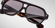 Ottica Mondello Roma - Jacques Marie Mage - JMMWD-13V - LAST FRONTIER VI - WILDHORSE- BEAU - Acetate - shape Navigator - Tortoise - EYEWEAR - SUNGLASSES - Uomo,Men - lens Grey - Made In Japan