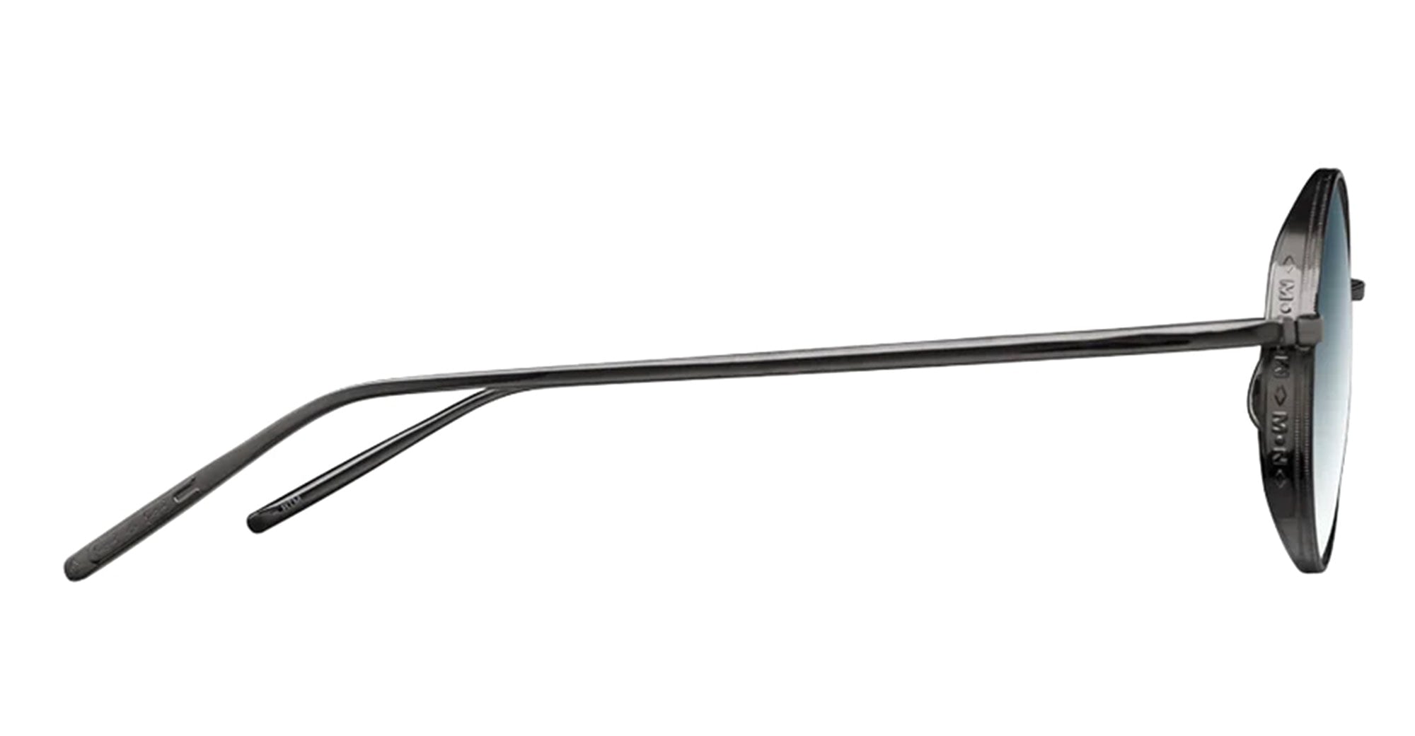  GRADIENT BLUE - Titanium - shape Round - Ruthenium - EYEWEAR - SUNGLASSES - Unisex,Uomo,Donna,Women,Men - lens Gradient blue - Made In Japan