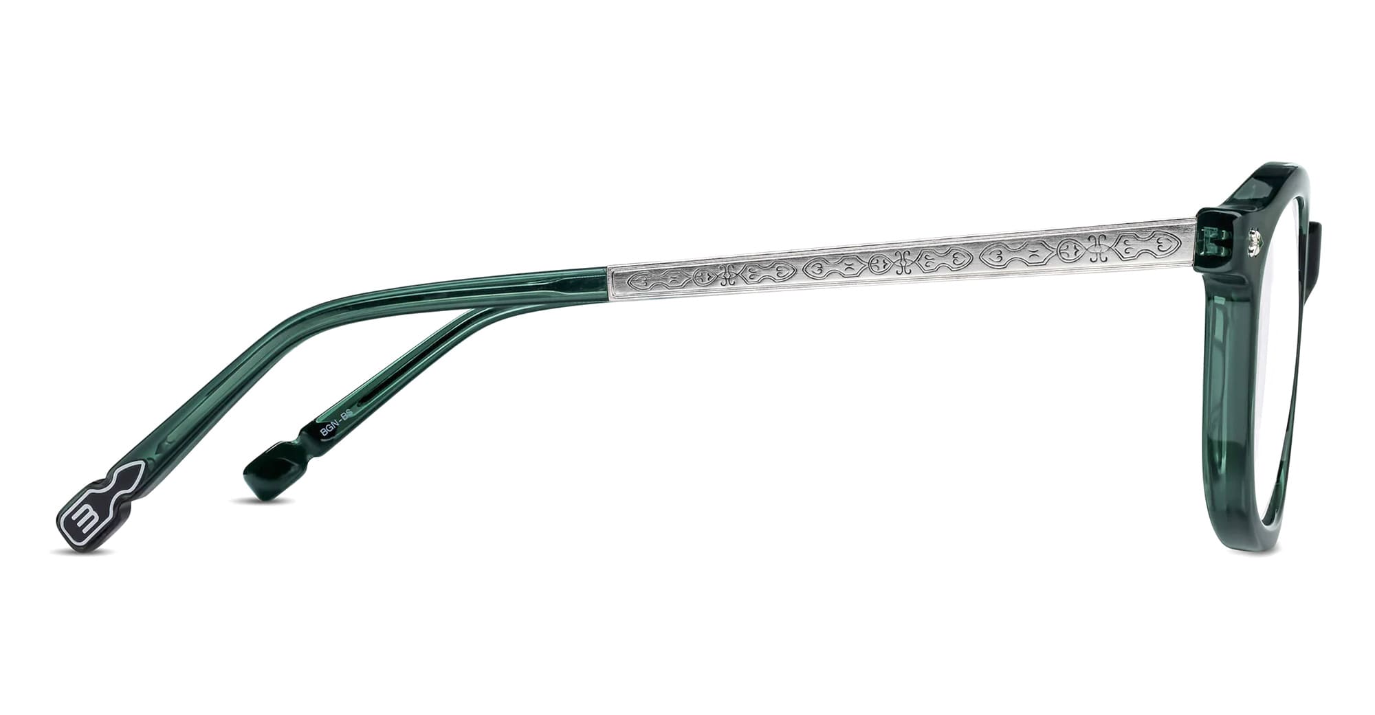  BRUSHED SILVER RX - Titanium - shape Squared - green, silver - EYEWEAR - SUNGLASSES - Uomo,Men - lens Clear - Made In Japan