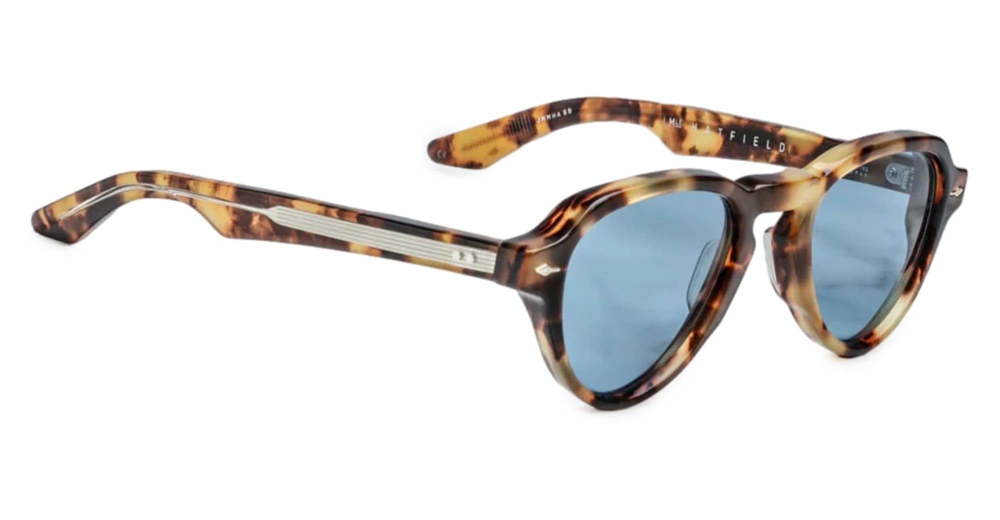Ottica Mondello Roma - Jacques Marie Mage - JMMHA-8B - HATFIELD - HAVANA 8 - Acetate - shape Aviator - Havana - EYEWEAR - SUNGLASSES - Uomo,Men - lens Blue - Made In Japan