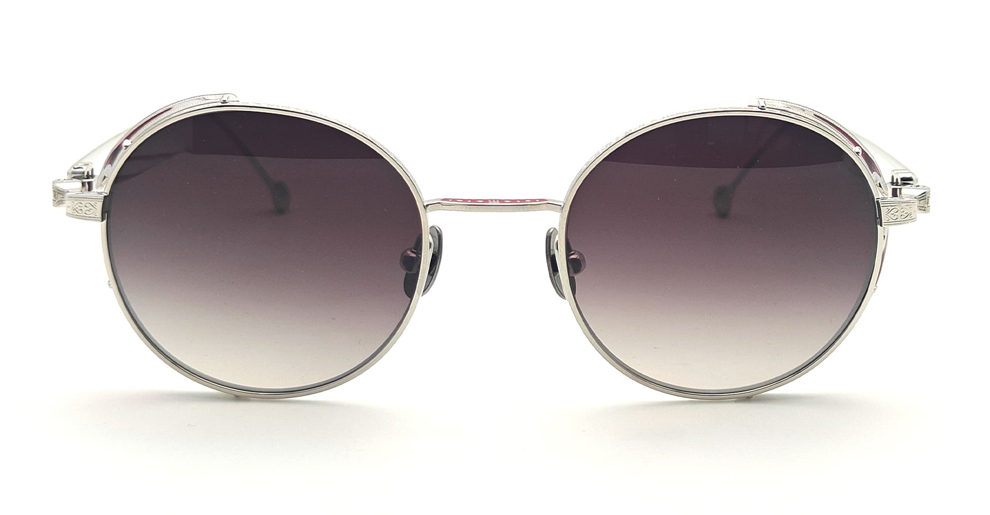 Ottica Mondello Roma - Matsuda - M3152.SG.PW.48 - M3152 - PALLADIUM WHITE / GREY GRADIENT - Titanium - shape Round - Palladium - EYEWEAR - SUNGLASSES - Unisex,Uomo,Donna,Women,Men - lens Gradient grey - Made In Japan
