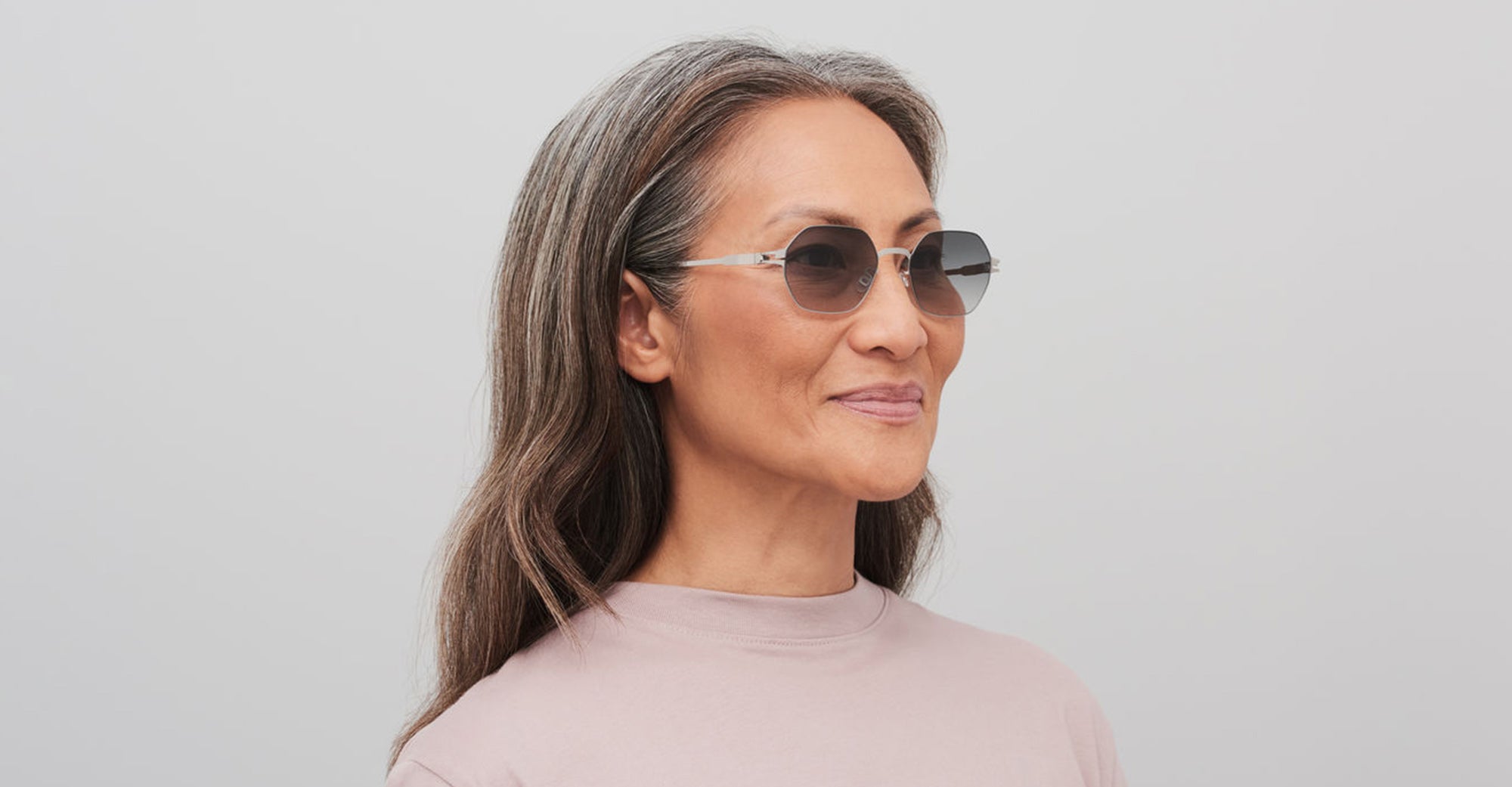 Ottica Mondello Roma - Mykita - 10091526 - HAMISH - CASHMERE SILVER / SILVER - stainless steel - shape Hexagonal - Silver - EYEWEAR - SUNGLASSES - Unisex,Uomo,Donna,Women,Men - lens Gradient grey - Made In Germany