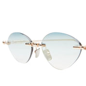 Ottica Mondello Roma - Kuboraum - KRSH65PG0000004K - MASK H65 PG - ROSE GOLD - Metal - shape Oval - rose gold - EYEWEAR - SUNGLASSES - Unisex,Uomo,Donna,Women,Men - lens Gradient green - Made In Italy
