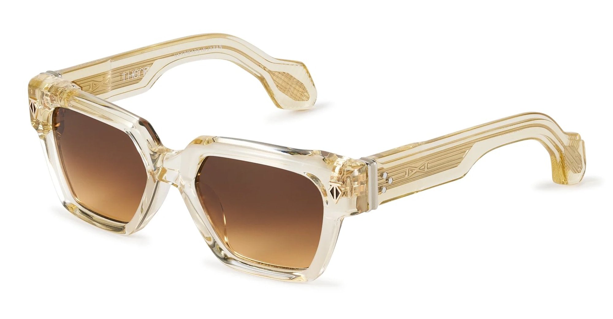 Ottica Mondello Roma - T HENRI - UAC - UTOPIA - CHAMPAGNE - Acetate - shape Squared - Champagne - EYEWEAR - SUNGLASSES - Unisex,Uomo,Donna,Women,Men - lens Gradient brown - Made In Japan