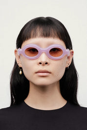 Ottica Mondello Roma - Paloceras - pebble-lilac-dream-rx - PEBBLE - LILAC DREAM RX - Acetate - shape Oval - violet - EYEWEAR - SUNGLASSES - Unisex,Uomo,Donna,Women,Men - lens Brown - Made In China