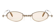 Ottica Mondello Roma - Kuboraum - KRSH81PG0000004P - MASK H81 PG - ROSE GOLD - Metal - shape Oval - rose gold - EYEWEAR - SUNGLASSES - Unisex,Uomo,Donna,Women,Men - lens light brown - Made In Italy