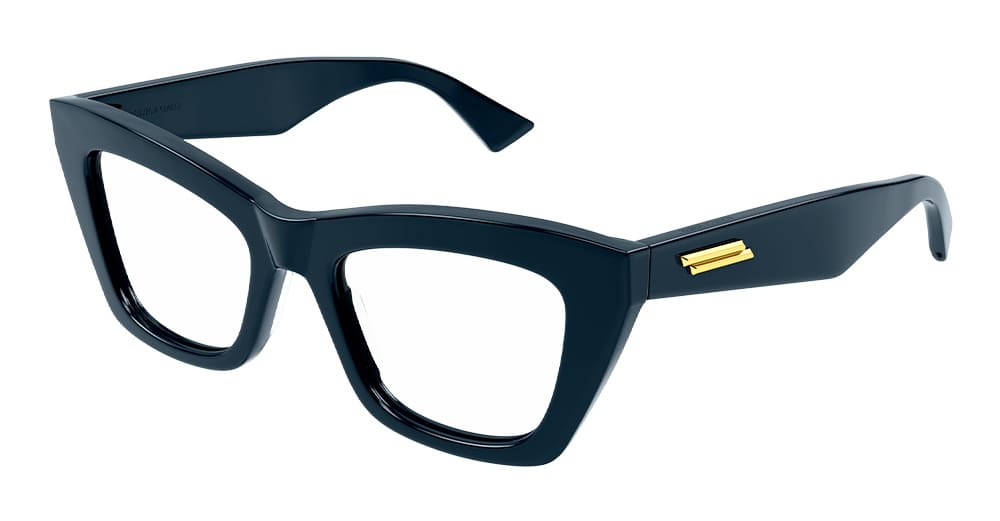 Ottica Mondello Roma - Bottega Veneta - BV1215O-006 - BV1215O-001 - BLUE RX - Recycled acetate - shape  - blue - EYEWEAR - EYEGLASSES - Donna,Women - lens  - Made In Italy