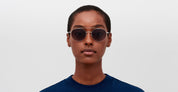 Ottica Mondello Roma - Mykita - 10091679 - REVA - POW2 SILVER / CEDAR BROWN GRADIENT - stainless steel - shape  - Silver - EYEWEAR - SUNGLASSES - Unisex,Uomo,Donna,Women,Men - lens  - Made In Germany