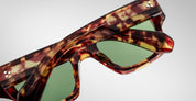 Ottica Mondello Roma - Jacques Marie Mage - JMMEZ-2Q - ENZO - BALTIC - Acetate - shape Squared - Havana - EYEWEAR - SUNGLASSES - Uomo,Men - lens Green - Made In Japan