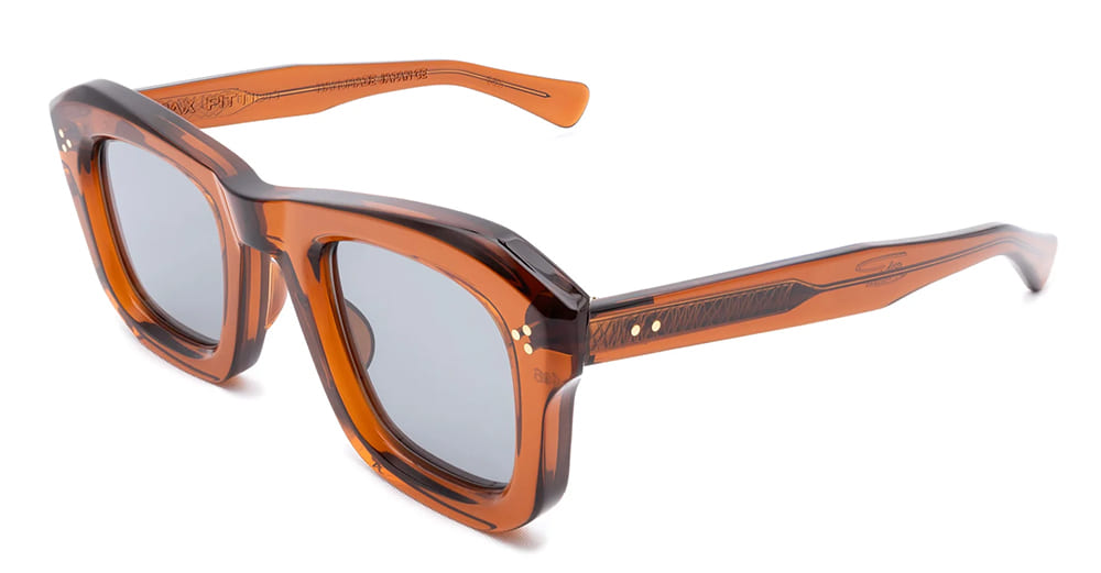 Ottica Mondello Roma - Max Pittion - MXPL-017H - MONSTRE 44 - FRENCH BEER DARK / LIGHT GREY LENS - Acetate - shape  - brown - EYEWEAR - SUNGLASSES - Unisex,Uomo,Donna,Women,Men - lens  - Made In Japan