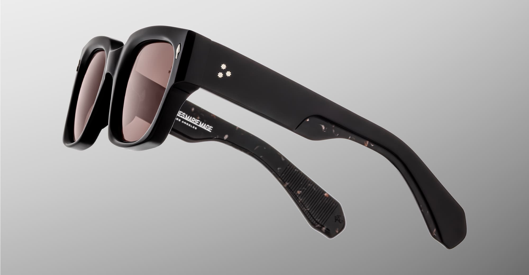 Ottica Mondello Roma - Jacques Marie Mage - JMMEZ-18K - ENZO - WILLOW - Acetate - shape Squared - Black - EYEWEAR - SUNGLASSES - Unisex,Uomo,Donna,Women,Men - lens Brown - Made In Japan