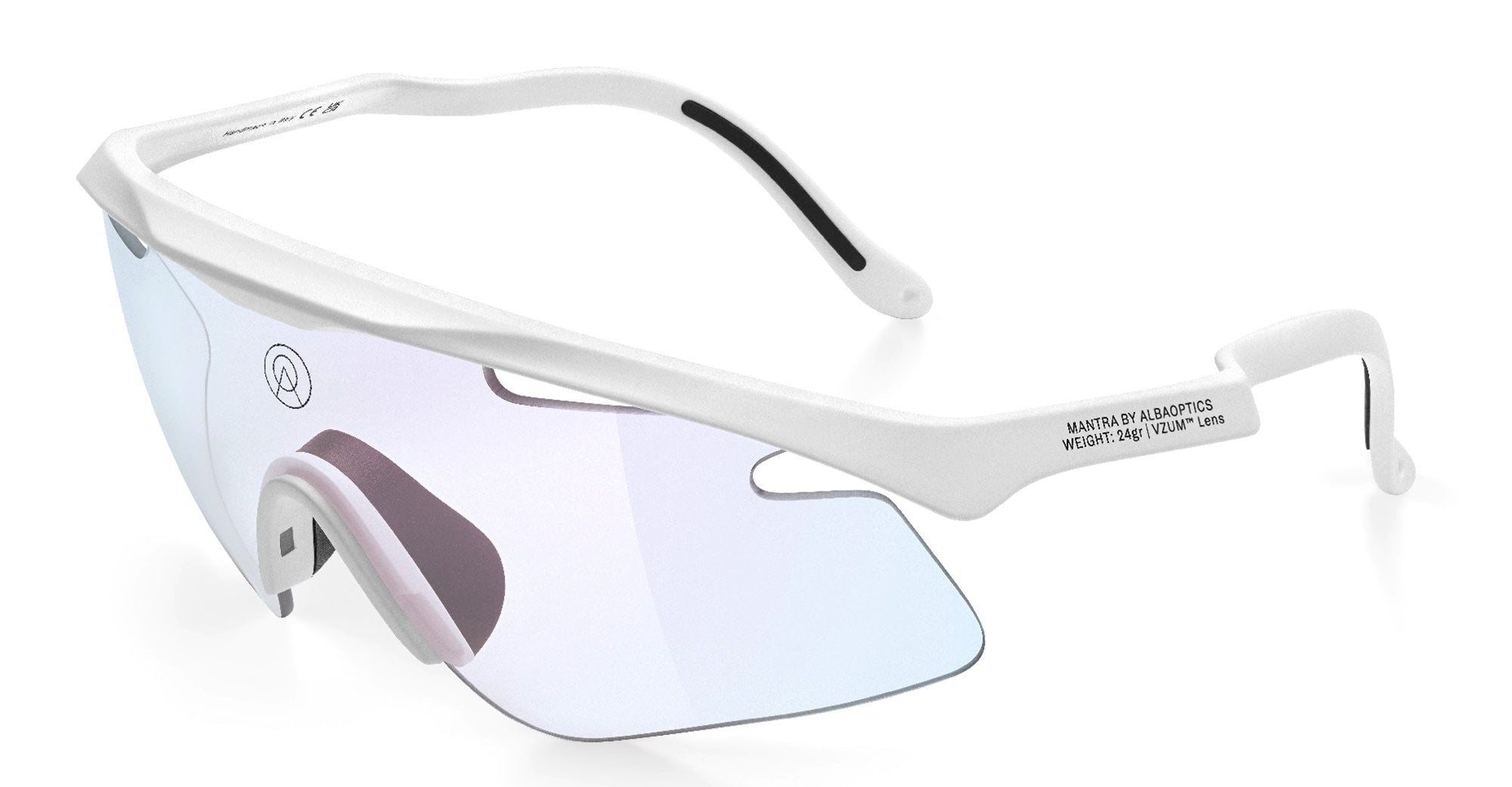 Ottica Mondello Roma - Alba Optics - 8050054518756 - MANTRA - WHITE / VZUM F-LENS FIRE - Tr90 - shape Mask - White - EYEWEAR - SUNGLASSES - Unisex,Uomo,Donna,Women,Men - lens red - Made In Italy