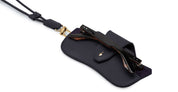 Ottica Mondello Roma - Jacques Marie Mage - JMMHTC-A20 - JMM EYEWEAR CASE - HUNTER - NAVY - Leather - shape Eyewear case - blue - ACCESSORI - ACCESSORIES - Unisex,Uomo,Donna,Women,Men - lens  - Made In Italy