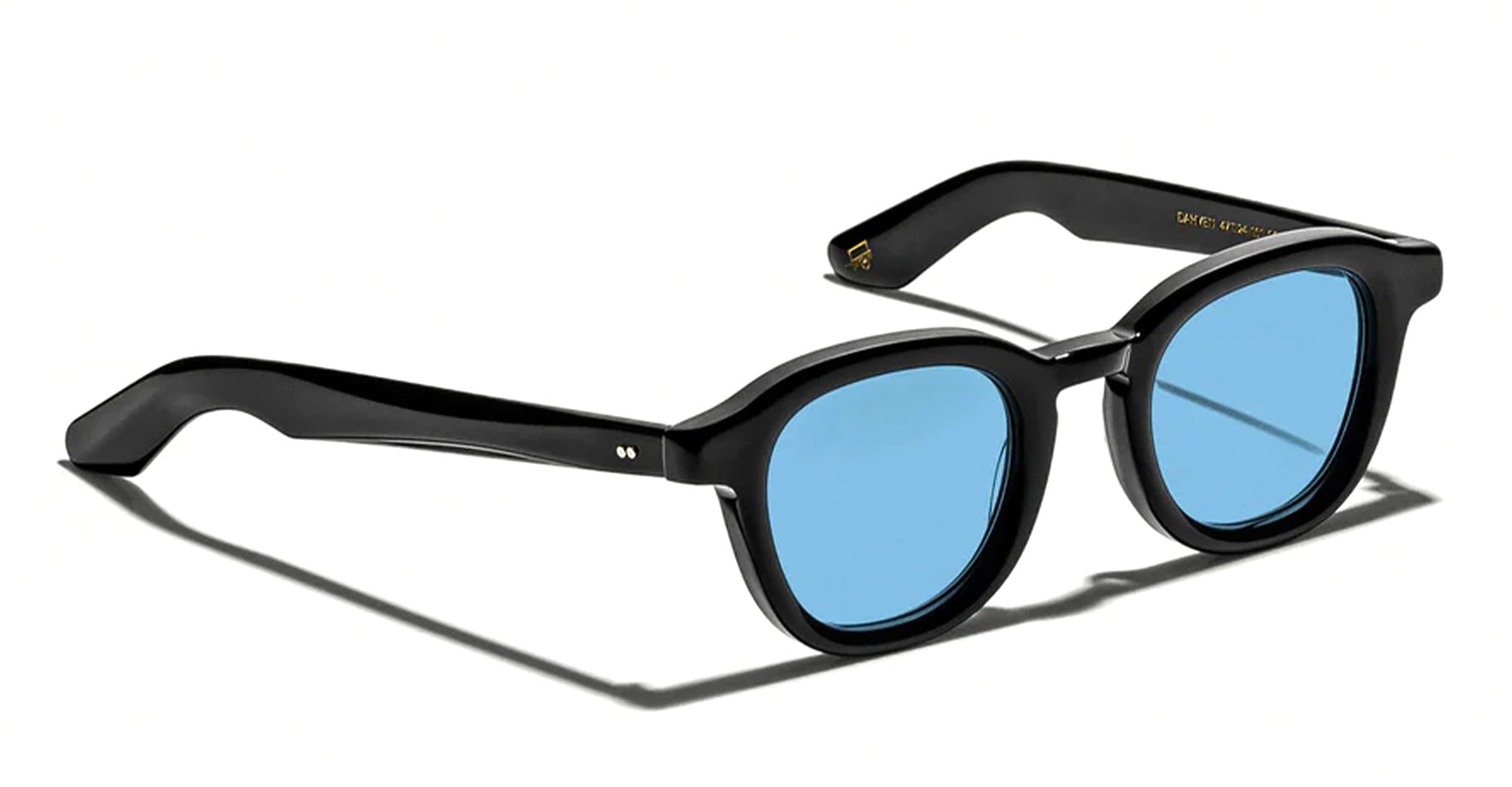  CUSTOM CELEBRITY BLUE LENS - Acetate - shape Panto - Black - EYEWEAR - SUNGLASSES - Unisex,Uomo,Donna,Women,Men - lens Blue - Made In China