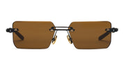 Ottica Mondello Roma - T HENRI - EMC - EVIJA - TRAVERSE - Titanium - shape Rectangular - Black - EYEWEAR - SUNGLASSES - Unisex,Uomo,Donna,Women,Men - lens Brown - Made In Japan