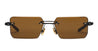 Ottica Mondello Roma - T HENRI - EMC - EVIJA - TRAVERSE - Titanium - shape Rectangular - Black - EYEWEAR - SUNGLASSES - Unisex,Uomo,Donna,Women,Men - lens Brown - Made In Japan