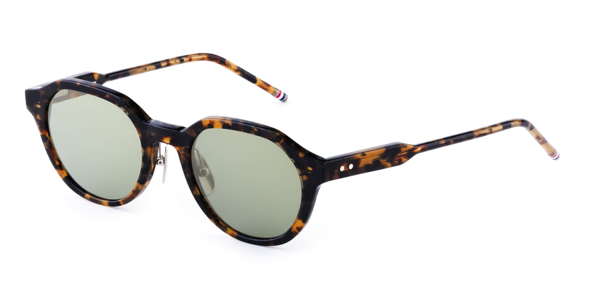 Ottica Mondello Roma - Thom Browne - UES944A-G0002-205-49 - OVAL - DARK BROWN - Acetate - shape Oval - brown - EYEWEAR - SUNGLASSES - Unisex,Uomo,Donna,Women,Men - lens Green - Made In Japan